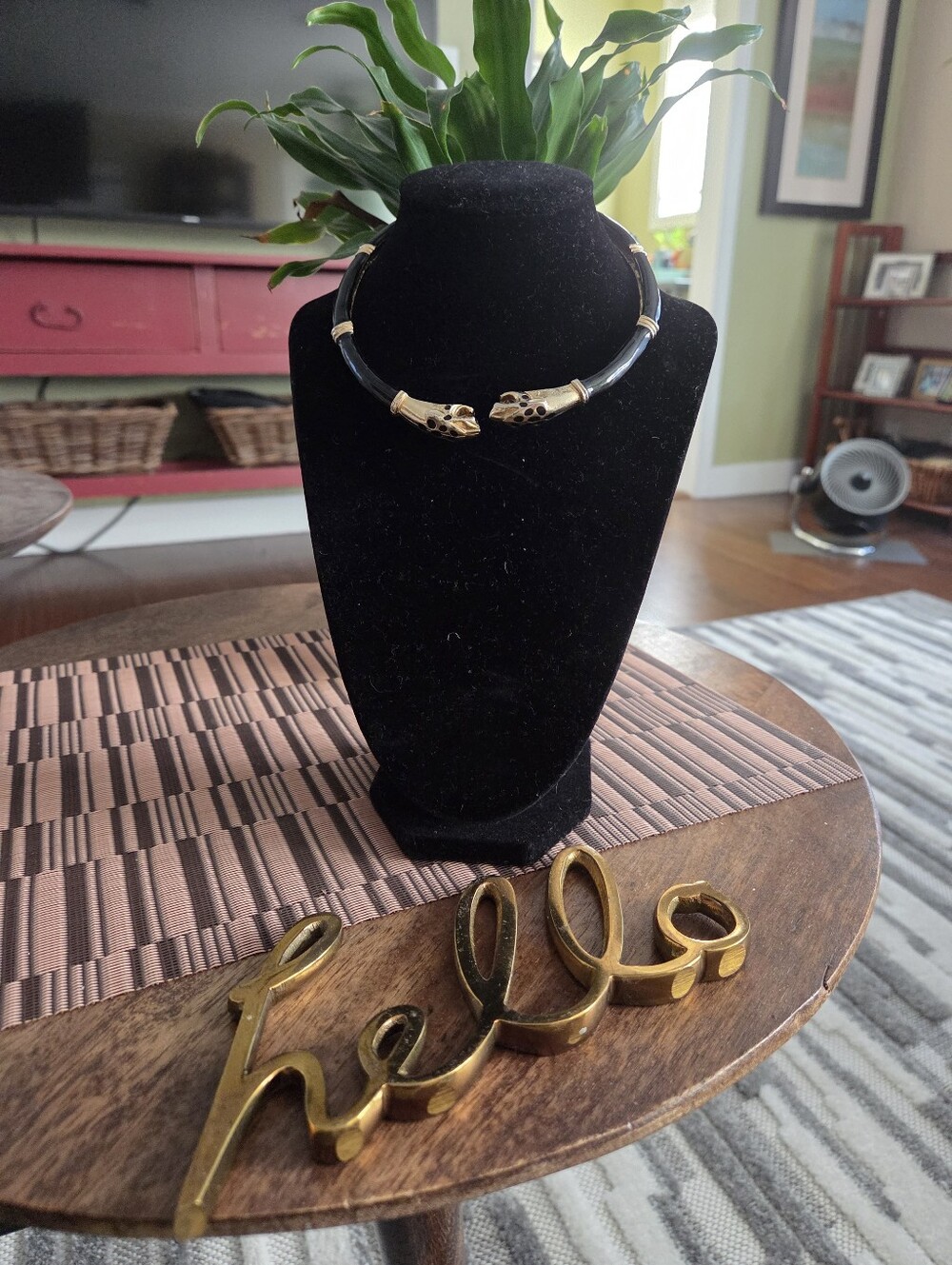 Black and Gold Panther Collar Necklace - Women Jewelry